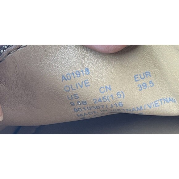 Coach womens 9.5 Loafers shoes flats Jacquard Brown slip on signature - Picture 5 of 6